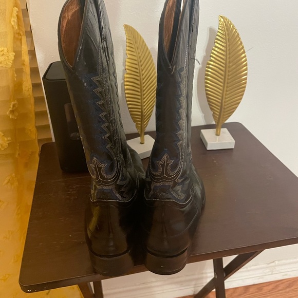 El Jinete black leather Cowboy boots 7.5 - Picture 3 of 8